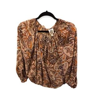 Ivy Jane Brown Top (Jeweled Pearl Accents) - Medium
